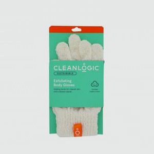 Мочалка-перчатка для массажа и пилинга CLEANLOGIC Sustainable Exfoliating Body Gloves 2 шт
