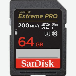 Карта памяти SanDisk Extreme PRO 64GB SDXC Memory Card 200MB/s SDSDXXU-064G-GN4IN