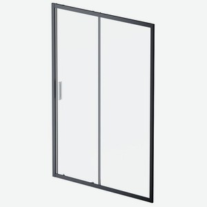 Дверь душевая 140х195 AM.PM Gem Solo W90G-140-1-195BT, стекло прозрачное, профиль черный матовый