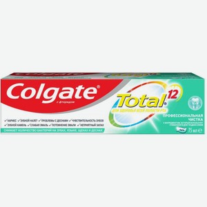Зубная паста гель Colgate Total Профессиональная чистка, 75 мл