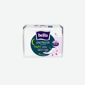 Прокладки гигиенические Bella perfecta ultra night с покрытием silky drai впитывающие 7 шт