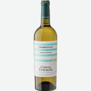 Вино ШАТО ТАМАНЬ Шардоне белое, сухое, 0.75л