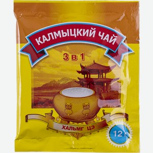 Напиток растворимый Калмыцкий чай 3 в 1 Партнер Т ООО м/у, 12 г