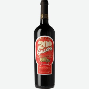 Вино  200 Галлонс  Бутлеггерс Ред Бленд, 2021, 750 мл, красное, полусухое