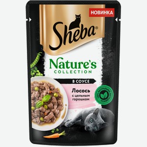 Sheba влажный корм для кошек  Nature s Collection  с лососем и горохом (75 г)