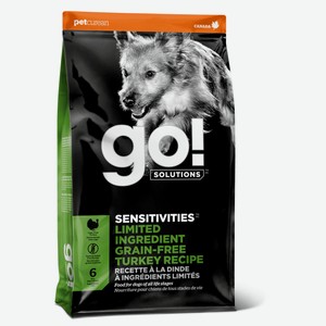 Корм GO! Solutions беззерновой для щенков и собак, с индейкой для чувствительного пищеварения (9,98 кг)