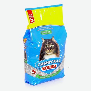 Сибирская кошка впитывающий наполнитель  Эффект , 5л (2,7 кг)