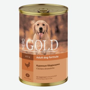 Nero Gold консервы кусочки в желе для собак  Куриные бёдрышки  (415 г)