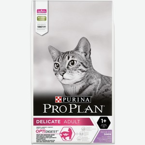 Корм Purina Pro Plan для взрослых кошек с чувствительным пищеварением или особыми предпочтениями в еде, с высоким содержанием индейки (1,5 кг)