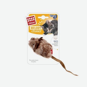 GiGwi мышка, игрушка со звуковым чипом, 9 см (63 г)