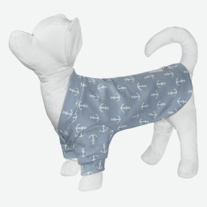 Yami-Yami одежда толстовка для собак с принтом  якорь , голубая (L)