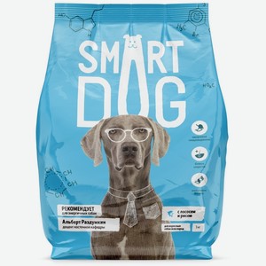 Корм Smart Dog для взрослых собак, с лососем и рисом (3 кг)
