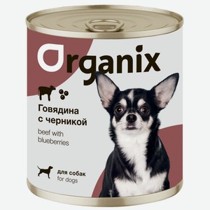 Organix консервы для собак Заливное из говядины с черникой (400 г)