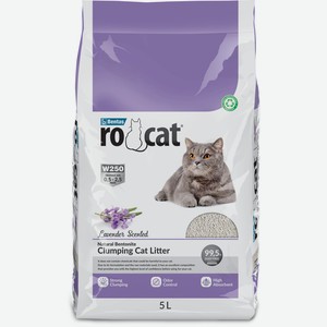 Ro Cat комкующийся наполнитель без пыли с ароматом лаванды, пакет (8,5 кг)