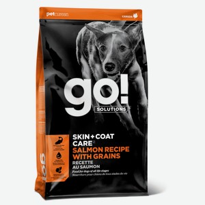 Корм GO! Solutions для щенков и собак, со свежим лососем и овсянкой (11,34 кг)