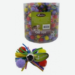 Papillon игрушка для кошек  Разноцветный бант  с бубенчиком, 7 см (10 г)