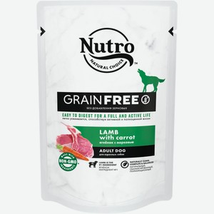 Nutro корм консервированный полнорационный  Ягнёнок с морковью  для взрослых собак всех пород (85 г)