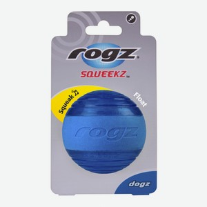 Rogz мяч с пищалкой Squeekz, синий (Ø 6.4 см)