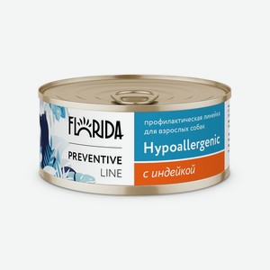 Florida Preventive Line консервы hypoallergenic для собак  Гипоаллергенные  с индейкой (340 г)