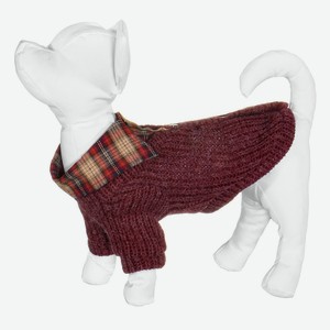 Yami-Yami одежда свитер с рубашкой для собак, бордовый (M)