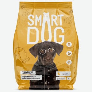 Корм Smart Dog для взрослых собак крупных пород, с курицей (12 кг)