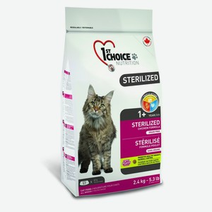 1st Choice сухой корм для стерилизованных кошек с курицей и бататом (2,4 кг)
