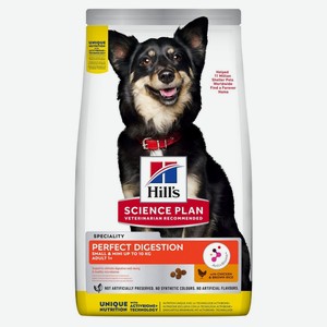Корм Hill s Science Plan сухой корм для взрослых собак мелких пород, с курицей и коричневым рисом (1,5 кг)