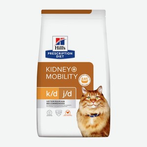 Hill s Prescription Diet сухой корм для кошек K/D + Mobility лечение почек + поддержка суставов (1,5 кг)