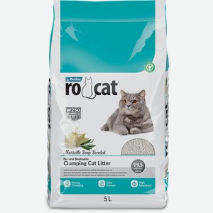 Ro Cat комкующийся наполнитель с ароматом без пыли марсельского мыла, пакет (8,5 кг)