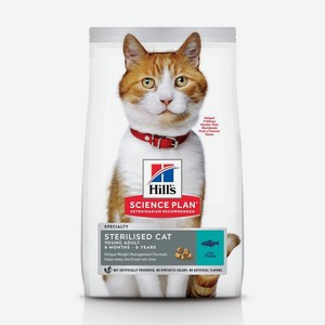 Корм Hill s Science Plan сухой корм для кастрированных котов и кошек 1-6 лет с тунцом (10 кг)