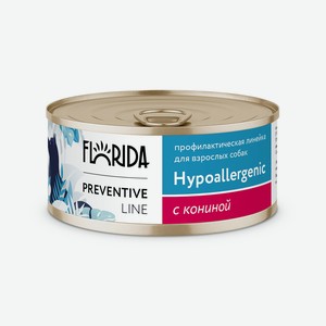 Florida Preventive Line консервы hypoallergenic для собак  Гипоалергенные  с кониной (100 г)