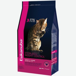Корм Eukanuba для кастрированных и склонных к ожирению кошек (1,5 кг)