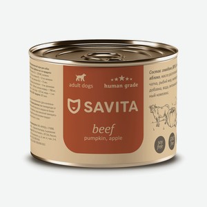 SAVITA консервы для собак «Говядина с тыквой и яблоком» (410 г)