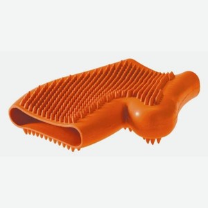 Hunter резиновая перчатка для вычесывания шерсти, оранжевая (208 г)