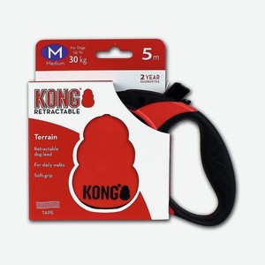 Kong рулетки рулетка для собак  Terrain , красная, лента (XS)