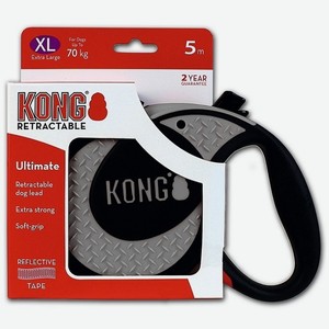 Kong рулетки рулетка для собак  Ultimate  серая, лента (610 г)