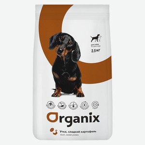 Organix сухой беззерновой корм для собак, с уткой и сладким картофелем (2,5 кг)