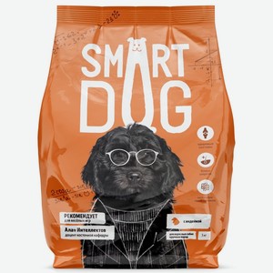 Корм Smart Dog для взрослых собак крупных пород с индейкой (12 кг)