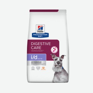 Hill s Prescription Diet сухой диетический корм для собак i/d Low Fat при расстройствах пищеварения с низким содержанием жира, с курицей (1,5 кг)