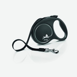 Flexi рулетка-ремень для собак, черная (174 г)