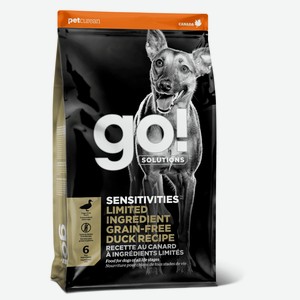 Корм GO! Solutions беззерновой для щенков и собак, со свежей уткой для чувствительного пищеварения (9,98 кг)