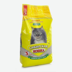 Сибирская кошка комкующийся наполнитель  Ультра  (14 кг)