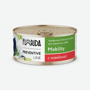 Florida Preventive Line консервы mobility для собак  Профилактика болезней опорно-двигательного аппарата  с говядиной (340 г)