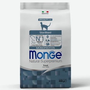 Корм Monge сухой корм для стерилизованных кошек, с форелью (1,5 кг)