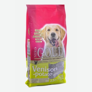Корм NERO GOLD super premium для взрослых собак, c олениной и сладким картофелем (12 кг)