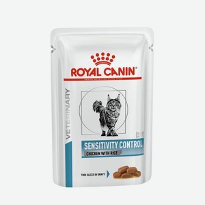 Royal Canin (вет. паучи) кусочки в соусе для кошек с пищевой аллергией, c курицей (85 г)