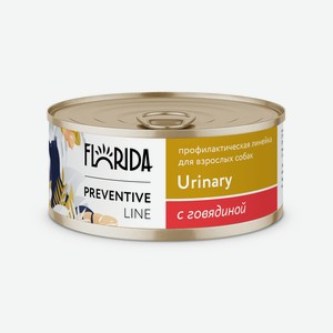 Florida Preventive Line консервы urinary для собак  Профилактика образования мочевых камней  с говядиной (100 г)