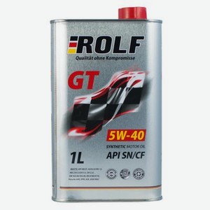 Масло моторное ROLF GT 5W-40 SN/CF синтетическое, 1 л
