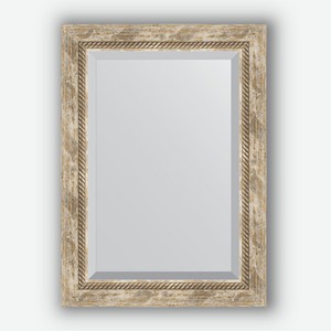 Зеркало с фацетом в багетной раме Evoform прованс с плетением 70 мм 53х73 см