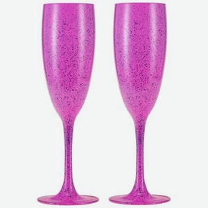 Набор бокалов для шампанского Royal Garden Pink&Turquoise 2 шт 170 мл розовый